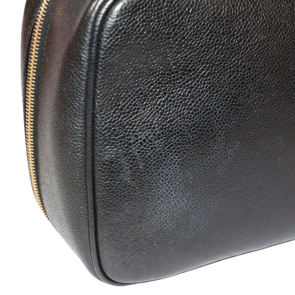 CHANEL Black Caviar Leather Logo Vanity Bag - Picture 14 of 15